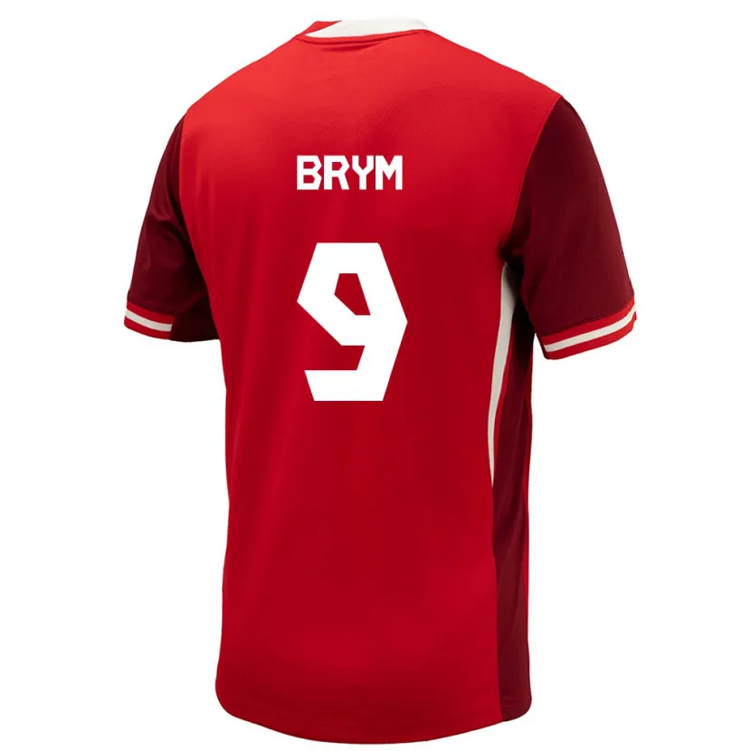 Danxen Børn Canada Charles-Andreas Brym #9 Rød Hjemmebane Spillertrøjer 24-26 Trøje T-Shirt