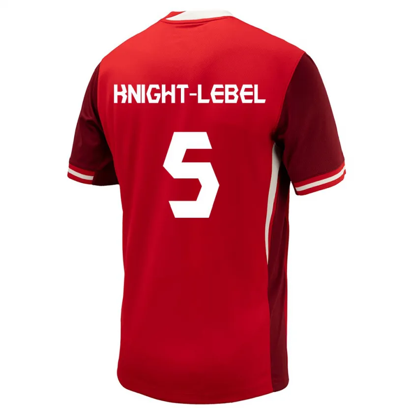 Danxen Børn Canada Jamie Knight-Lebel #5 Rød Hjemmebane Spillertrøjer 24-26 Trøje T-Shirt