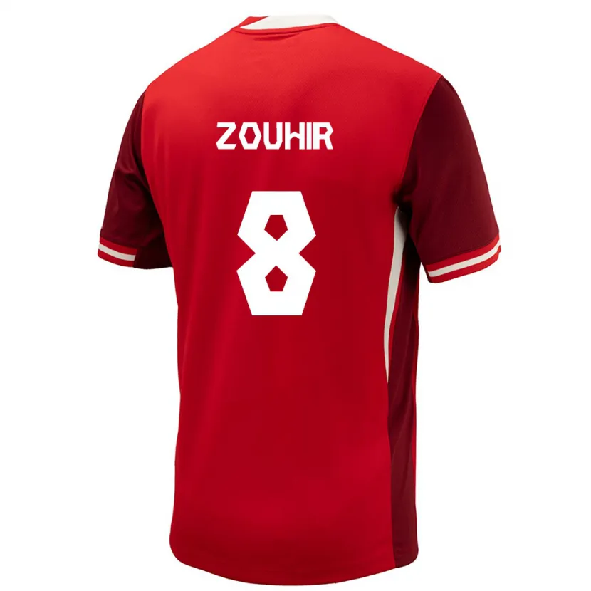 Danxen Børn Canada Rida Zouhir #8 Rød Hjemmebane Spillertrøjer 24-26 Trøje T-Shirt