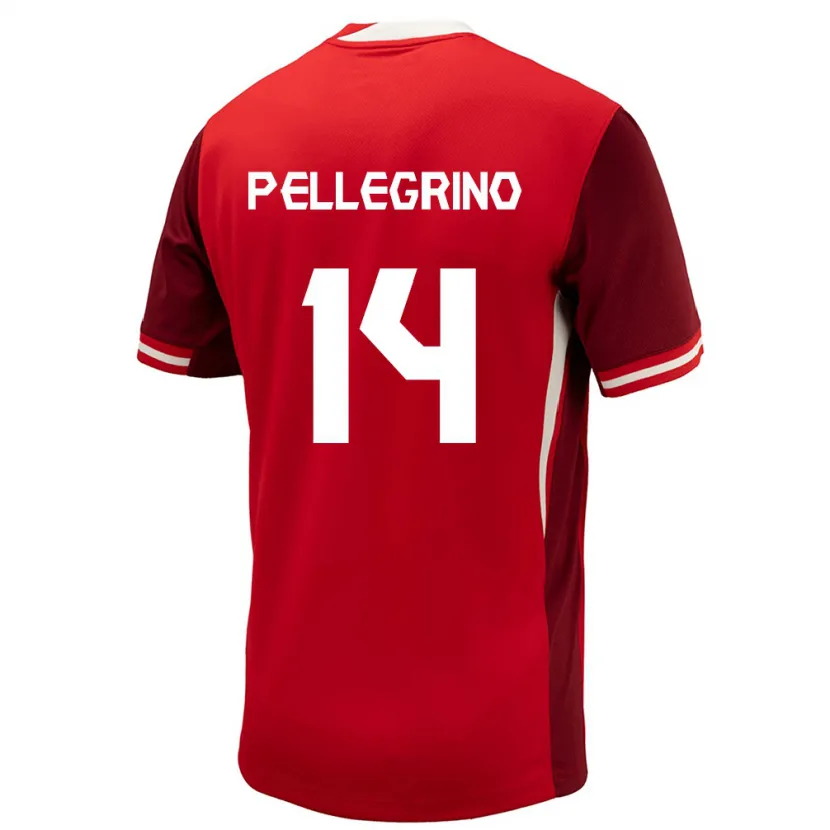 Danxen Børn Canada Gabriel Pellegrino #14 Rød Hjemmebane Spillertrøjer 24-26 Trøje T-Shirt