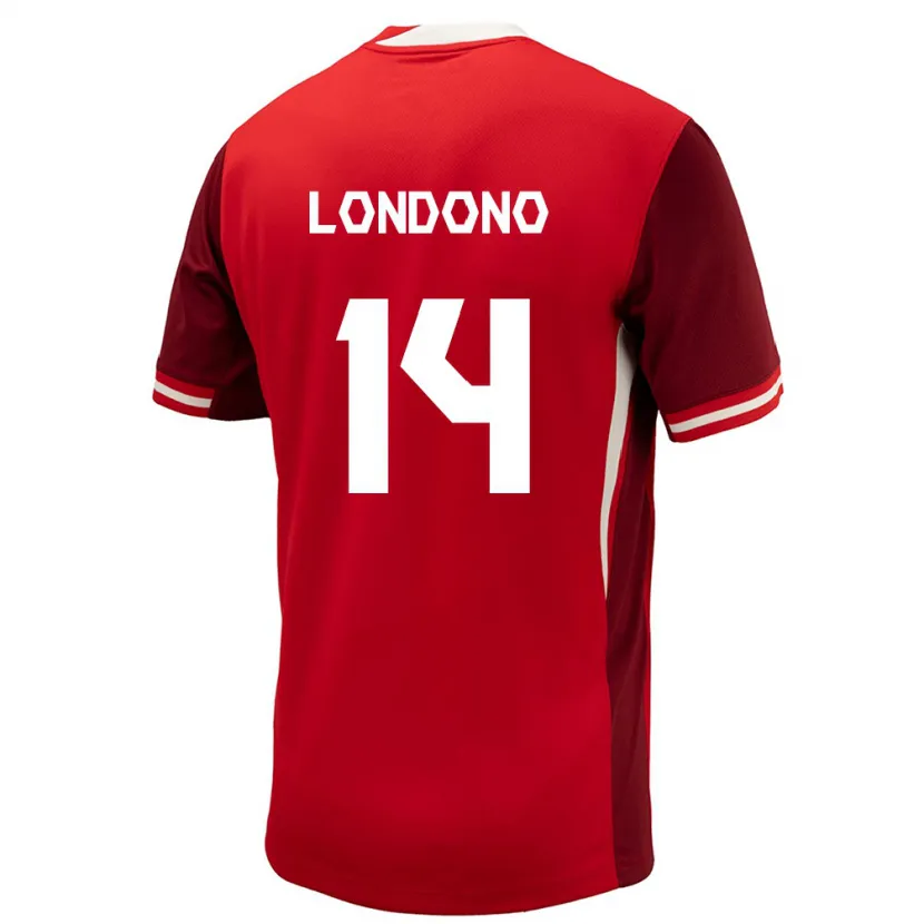 Danxen Børn Canada Tyler Londono #14 Rød Hjemmebane Spillertrøjer 24-26 Trøje T-Shirt