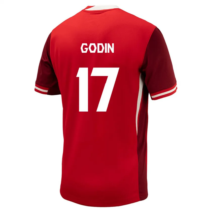 Danxen Børn Canada Étienne Godin #17 Rød Hjemmebane Spillertrøjer 24-26 Trøje T-Shirt