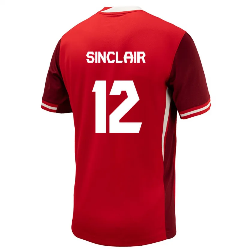 Danxen Børn Canada Christine Sinclair #12 Rød Hjemmebane Spillertrøjer 24-26 Trøje T-Shirt