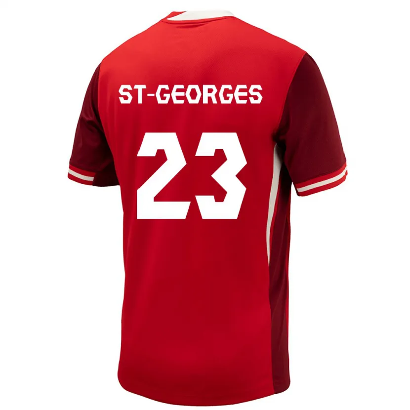 Danxen Børn Canada Bianca St-Georges #23 Rød Hjemmebane Spillertrøjer 24-26 Trøje T-Shirt