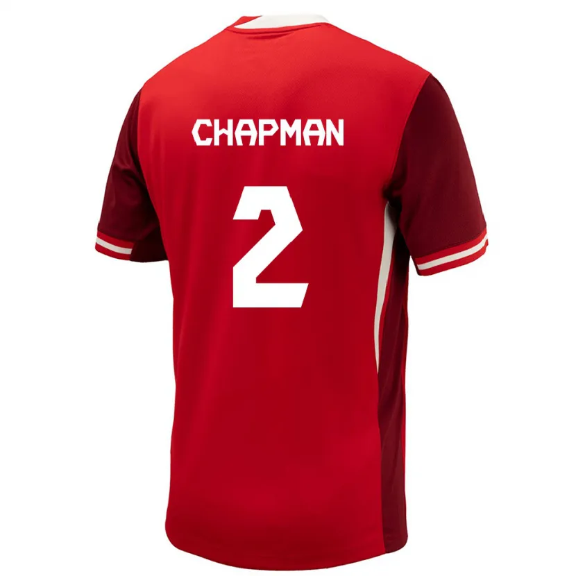 Danxen Børn Canada Allysha Chapman #2 Rød Hjemmebane Spillertrøjer 24-26 Trøje T-Shirt