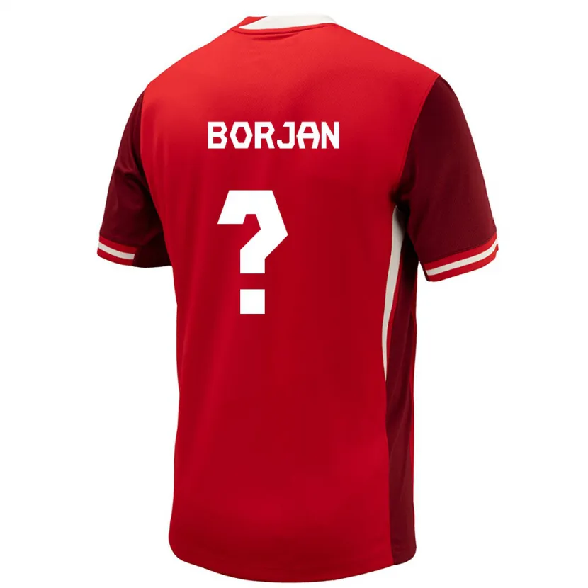 Danxen Børn Canada Nikola Borjan #0 Rød Hjemmebane Spillertrøjer 24-26 Trøje T-Shirt