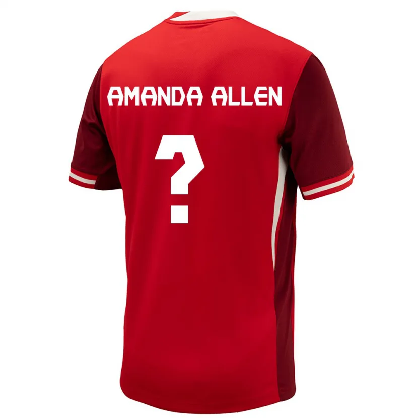 Danxen Børn Canada Amanda Allen #0 Rød Hjemmebane Spillertrøjer 24-26 Trøje T-Shirt