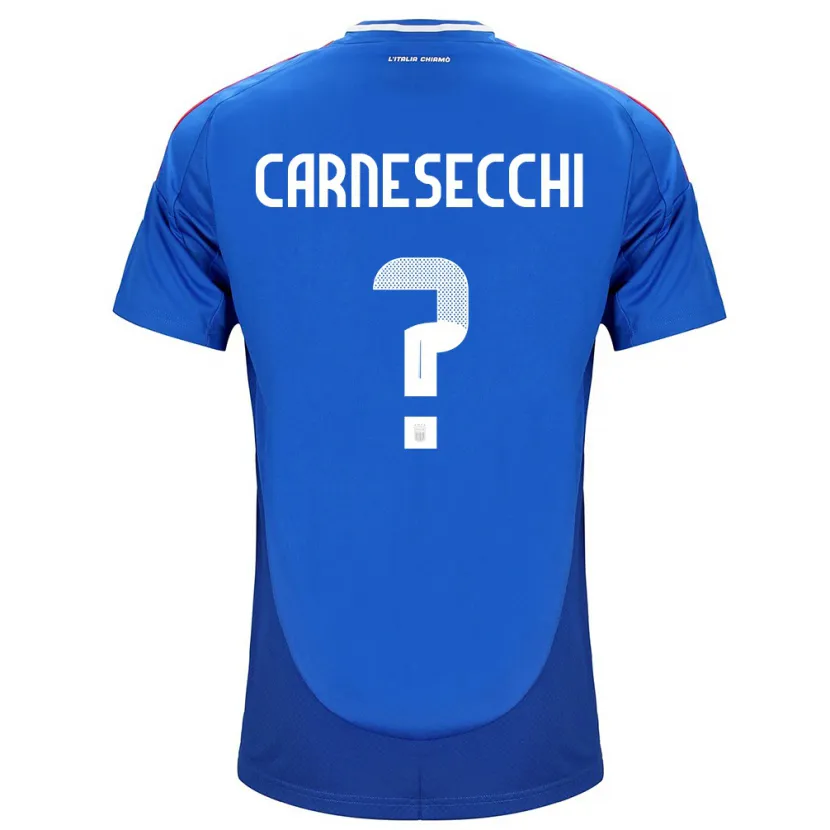 Danxen Børn Italien Marco Carnesecchi #0 Blå Hjemmebane Spillertrøjer 24-26 Trøje T-Shirt