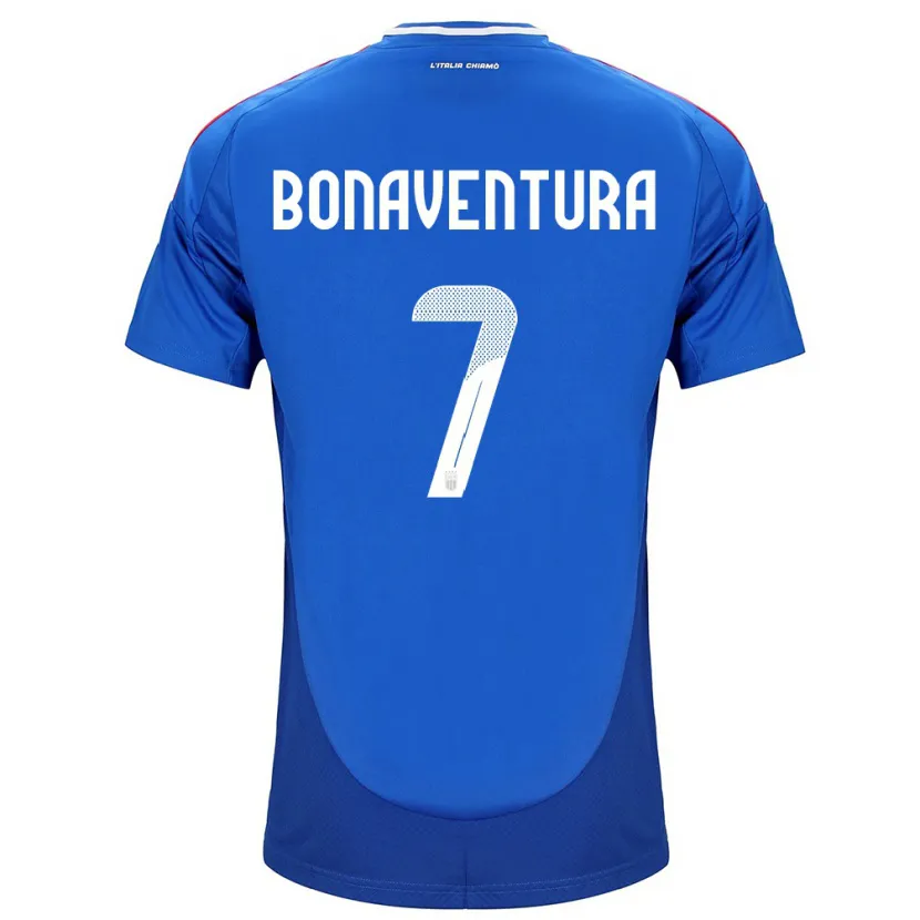 Danxen Børn Italien Giacomo Bonaventura #7 Blå Hjemmebane Spillertrøjer 24-26 Trøje T-Shirt