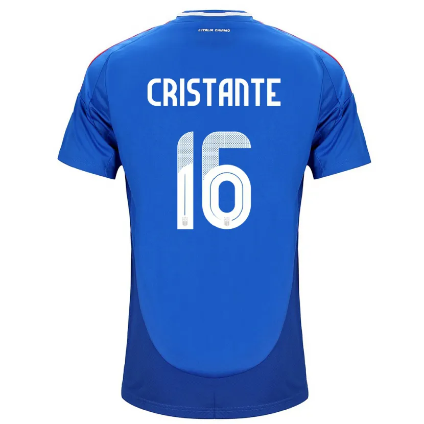 Danxen Børn Italien Bryan Cristante #16 Blå Hjemmebane Spillertrøjer 24-26 Trøje T-Shirt