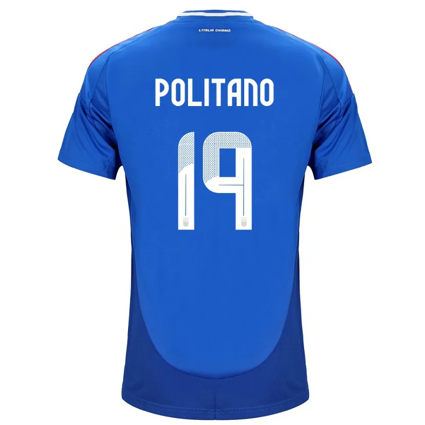 Danxen Børn Italien Matteo Politano #19 Blå Hjemmebane Spillertrøjer 24-26 Trøje T-Shirt