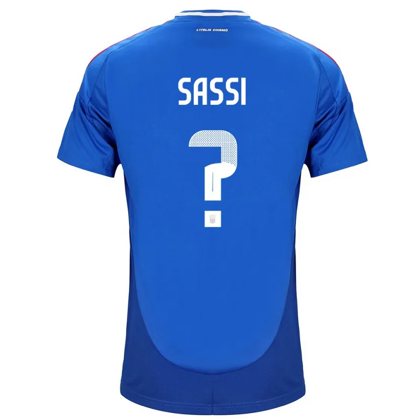 Danxen Børn Italien Jacopo Sassi #0 Blå Hjemmebane Spillertrøjer 24-26 Trøje T-Shirt