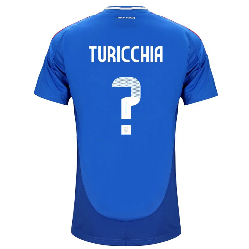 Danxen Børn Italien Riccardo Turicchia #0 Blå Hjemmebane Spillertrøjer 24-26 Trøje T-Shirt