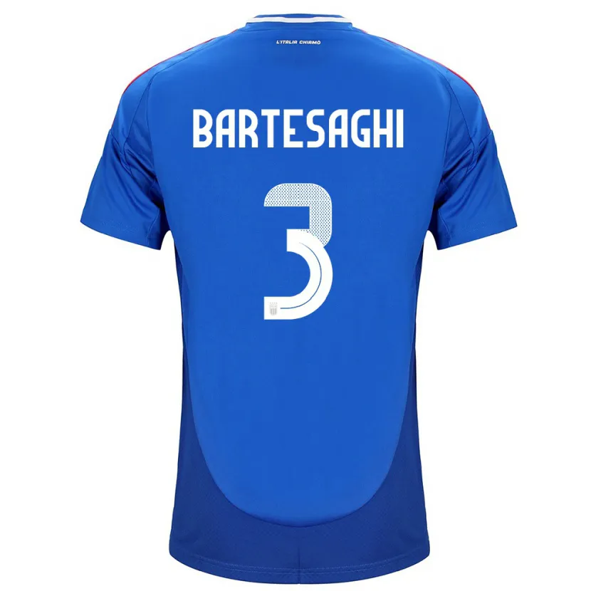 Danxen Børn Italien Davide Bartesaghi #3 Blå Hjemmebane Spillertrøjer 24-26 Trøje T-Shirt