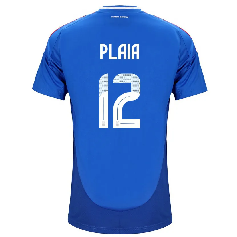 Danxen Børn Italien Francesco Plaia #12 Blå Hjemmebane Spillertrøjer 24-26 Trøje T-Shirt