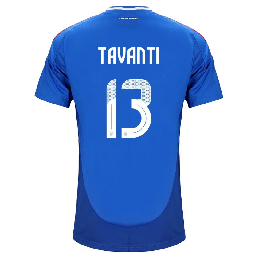 Danxen Børn Italien Samuele Tavanti #13 Blå Hjemmebane Spillertrøjer 24-26 Trøje T-Shirt