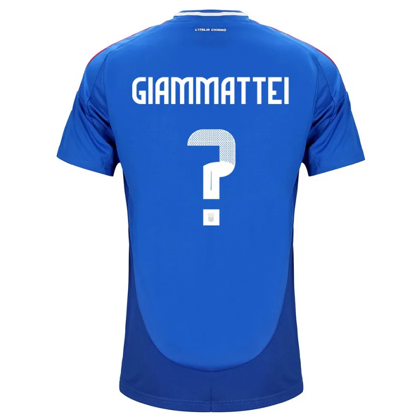 Danxen Børn Italien Gioele Giammattei #0 Blå Hjemmebane Spillertrøjer 24-26 Trøje T-Shirt