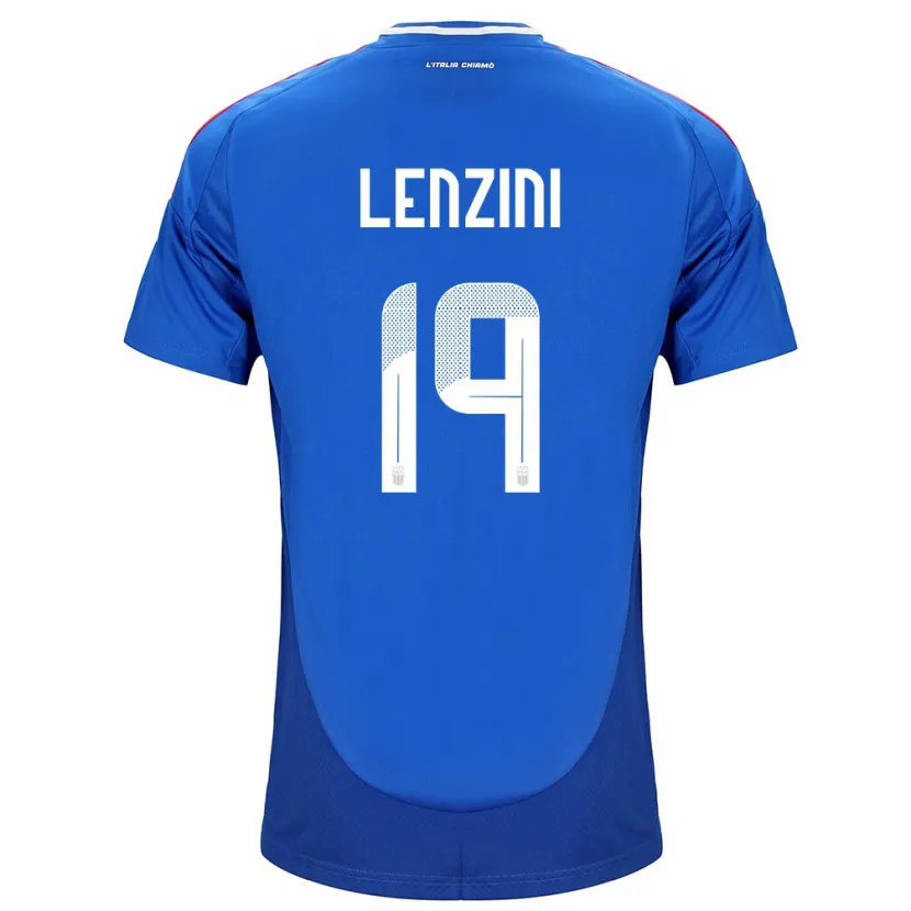 Danxen Børn Italien Martina Lenzini #19 Blå Hjemmebane Spillertrøjer 24-26 Trøje T-Shirt