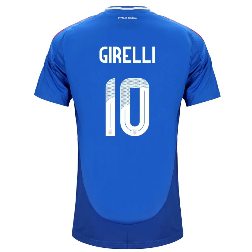 Danxen Børn Italien Cristiana Girelli #10 Blå Hjemmebane Spillertrøjer 24-26 Trøje T-Shirt