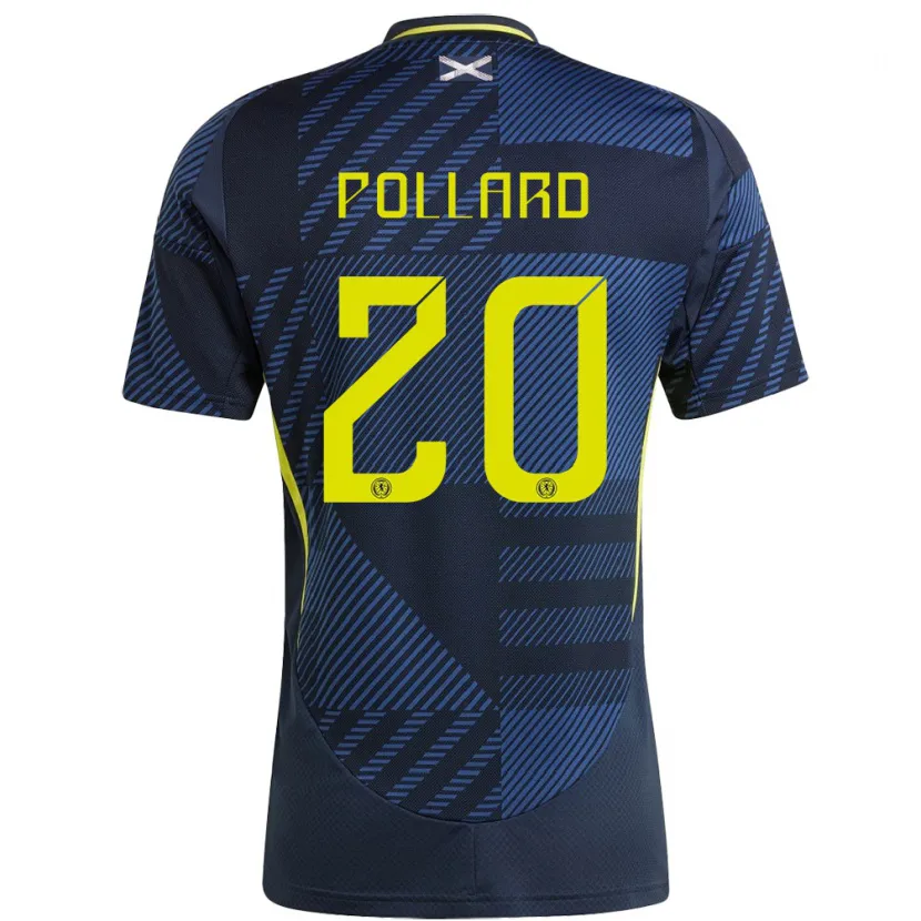 Danxen Børn Skotland Lancelot Pollard #20 Mørkeblå Hjemmebane Spillertrøjer 24-26 Trøje T-Shirt