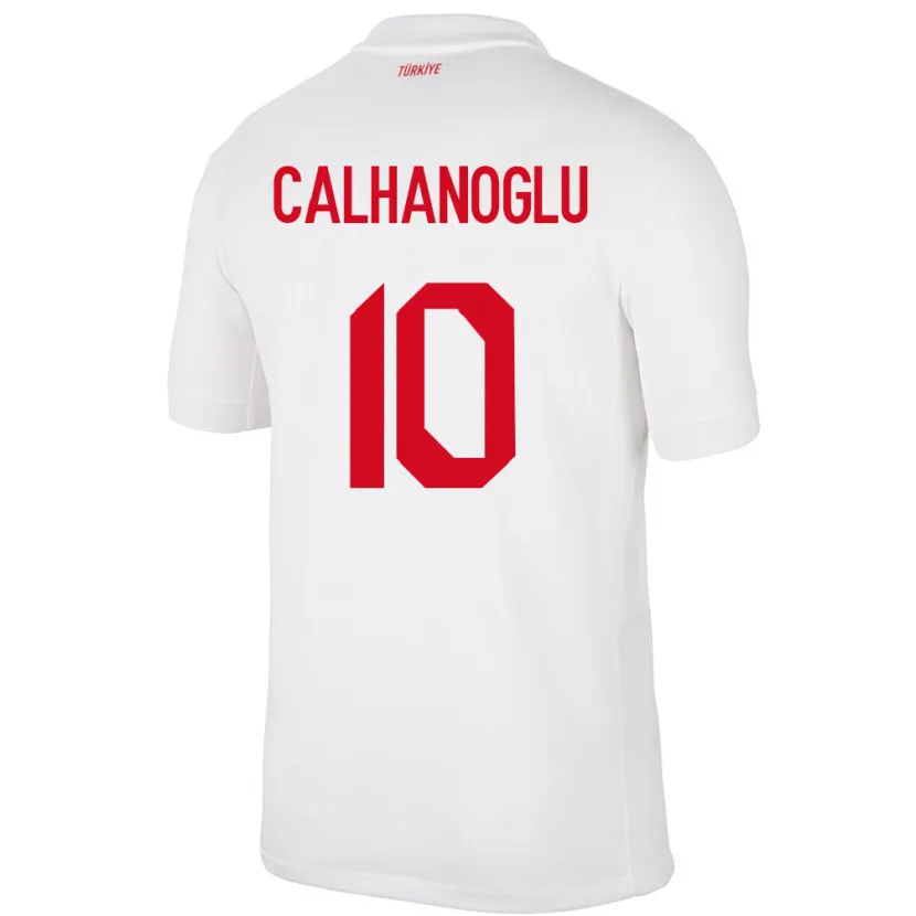 Danxen Børn Tyrkiet Hakan Çalhanoğlu #10 Hvid Hjemmebane Spillertrøjer 24-26 Trøje T-Shirt