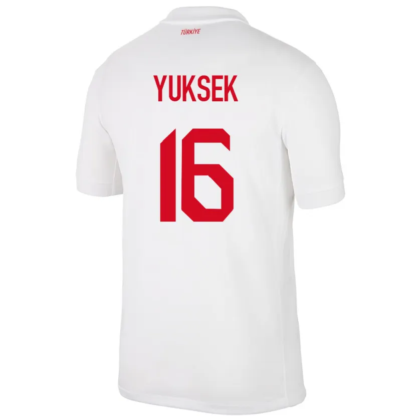 Danxen Børn Tyrkiet İsmail Yüksek #16 Hvid Hjemmebane Spillertrøjer 24-26 Trøje T-Shirt