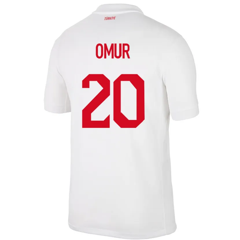 Danxen Børn Tyrkiet Abdülkadir Ömür #20 Hvid Hjemmebane Spillertrøjer 24-26 Trøje T-Shirt