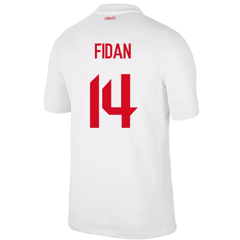 Danxen Børn Tyrkiet Yiğit Fidan #14 Hvid Hjemmebane Spillertrøjer 24-26 Trøje T-Shirt