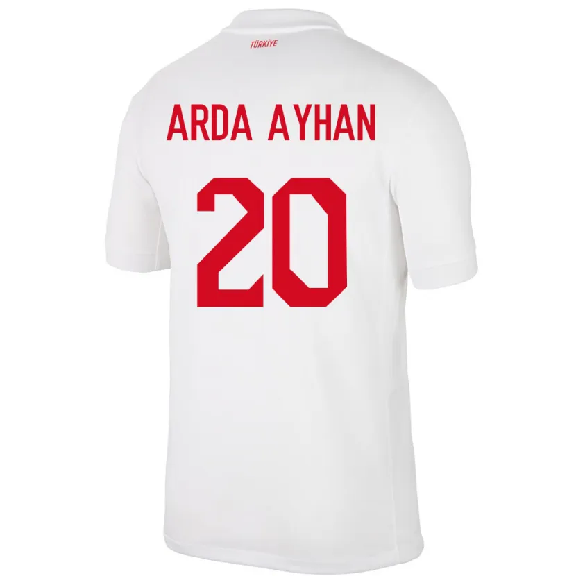 Danxen Børn Tyrkiet Murat Arda Ayhan #20 Hvid Hjemmebane Spillertrøjer 24-26 Trøje T-Shirt