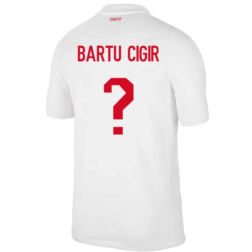 Danxen Børn Tyrkiet Can Bartu Çığır #0 Hvid Hjemmebane Spillertrøjer 24-26 Trøje T-Shirt