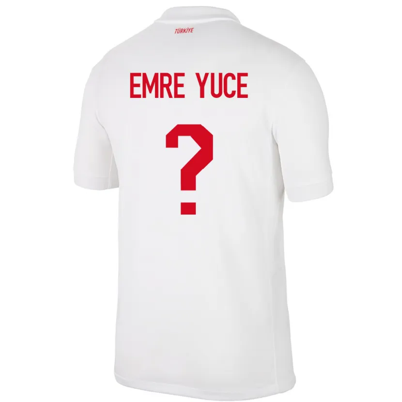 Danxen Børn Tyrkiet Yunus Emre Yüce #0 Hvid Hjemmebane Spillertrøjer 24-26 Trøje T-Shirt