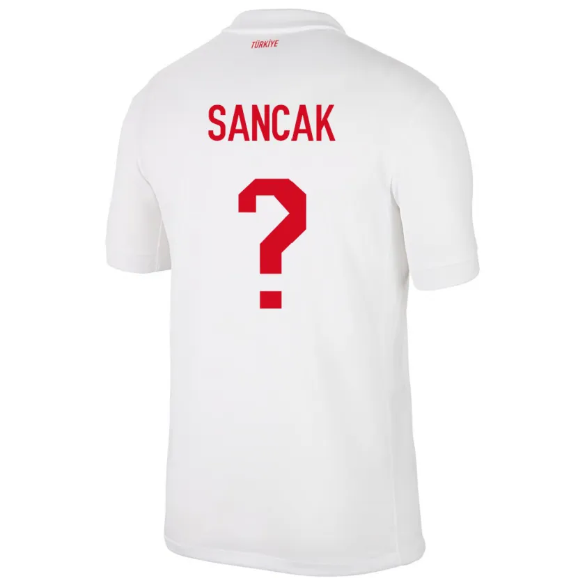 Danxen Børn Tyrkiet Tolga Sancak #0 Hvid Hjemmebane Spillertrøjer 24-26 Trøje T-Shirt