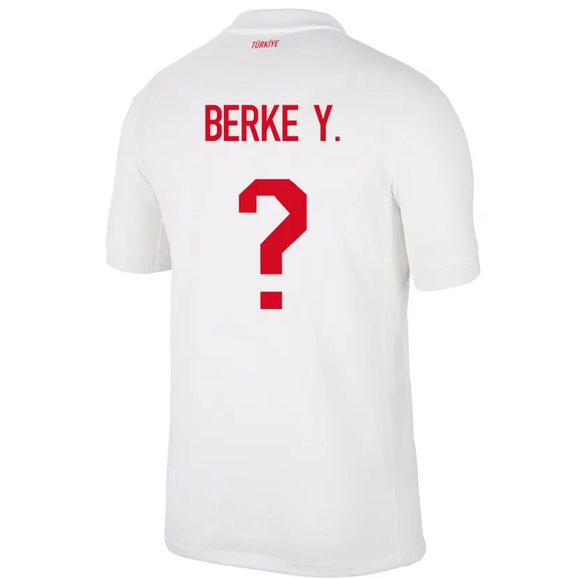 Danxen Børn Tyrkiet Berke Yıldırım #0 Hvid Hjemmebane Spillertrøjer 24-26 Trøje T-Shirt