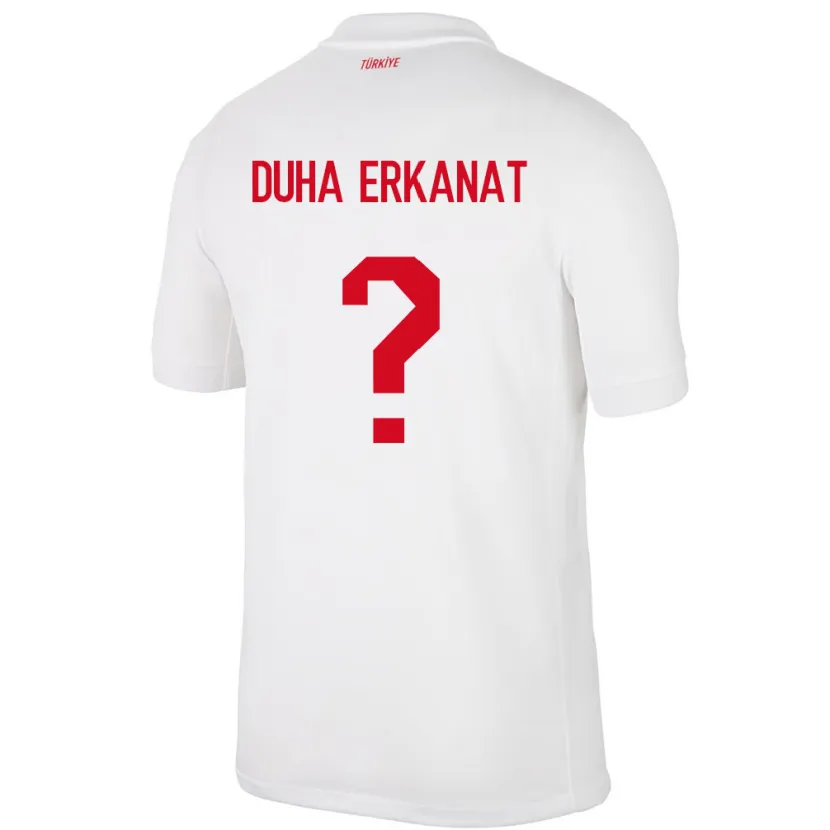 Danxen Børn Tyrkiet Ahmet Duha Erkanat #0 Hvid Hjemmebane Spillertrøjer 24-26 Trøje T-Shirt