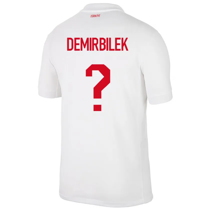 Danxen Børn Tyrkiet Ali Demirbilek #0 Hvid Hjemmebane Spillertrøjer 24-26 Trøje T-Shirt