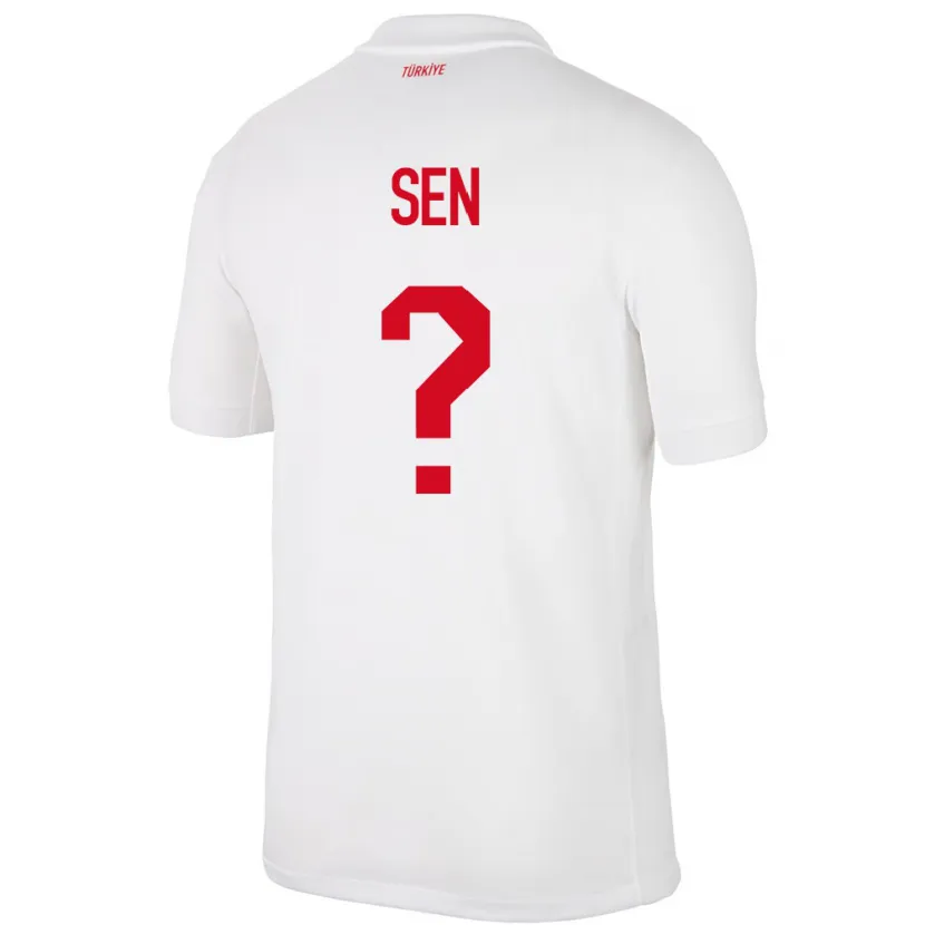 Danxen Børn Tyrkiet Hüseyin Şen #0 Hvid Hjemmebane Spillertrøjer 24-26 Trøje T-Shirt