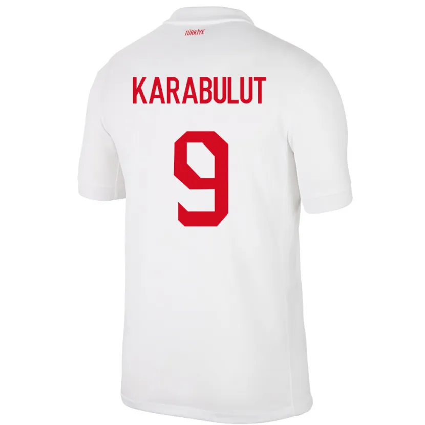 Danxen Børn Tyrkiet Arzu Karabulut #9 Hvid Hjemmebane Spillertrøjer 24-26 Trøje T-Shirt