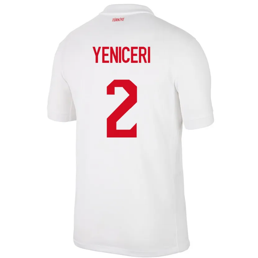 Danxen Børn Tyrkiet Berna Yeniçeri #2 Hvid Hjemmebane Spillertrøjer 24-26 Trøje T-Shirt