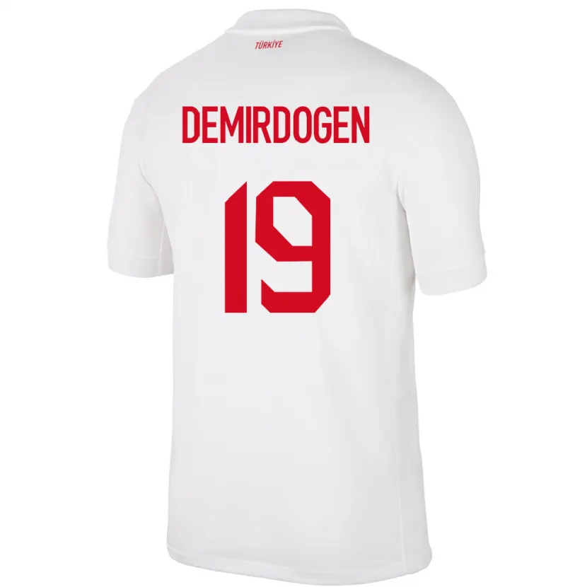 Danxen Børn Tyrkiet Neslihan Demirdögen #19 Hvid Hjemmebane Spillertrøjer 24-26 Trøje T-Shirt