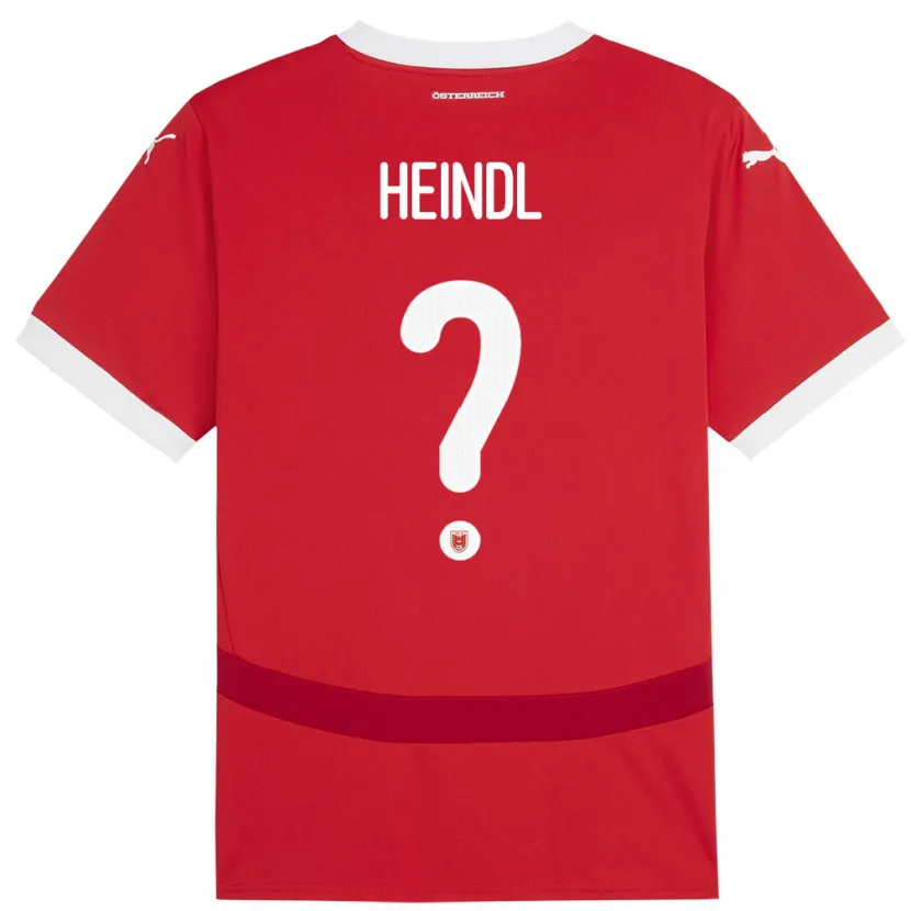 Danxen Børn Østrig David Heindl #0 Rød Hjemmebane Spillertrøjer 24-26 Trøje T-Shirt