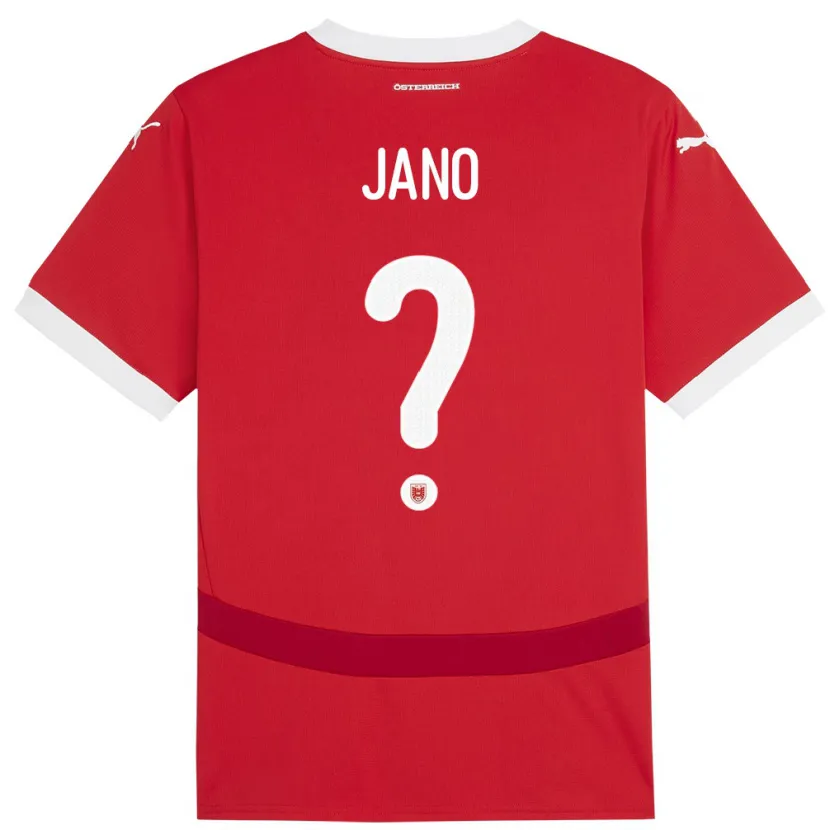 Danxen Børn Østrig Zeteny Jano #0 Rød Hjemmebane Spillertrøjer 24-26 Trøje T-Shirt