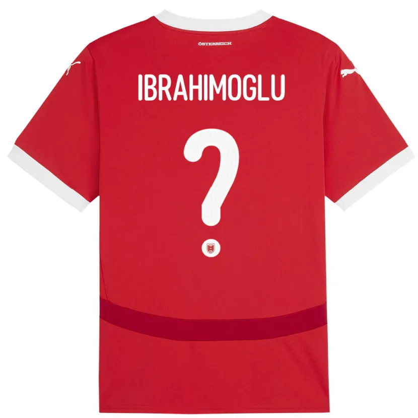 Danxen Børn Østrig Mücahit Ibrahimoglu #0 Rød Hjemmebane Spillertrøjer 24-26 Trøje T-Shirt