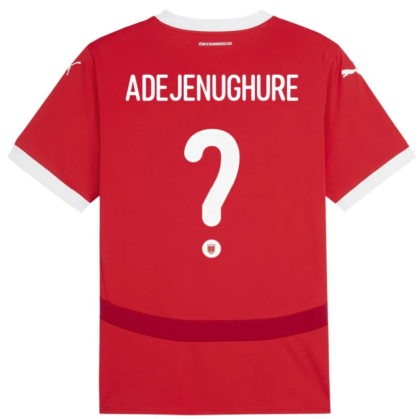 Danxen Børn Østrig Oghenetejiri Adejenughure #0 Rød Hjemmebane Spillertrøjer 24-26 Trøje T-Shirt