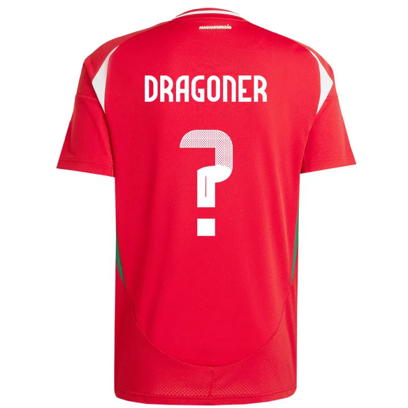 Danxen Børn Ungarn Áron Dragóner #0 Rød Hjemmebane Spillertrøjer 24-26 Trøje T-Shirt