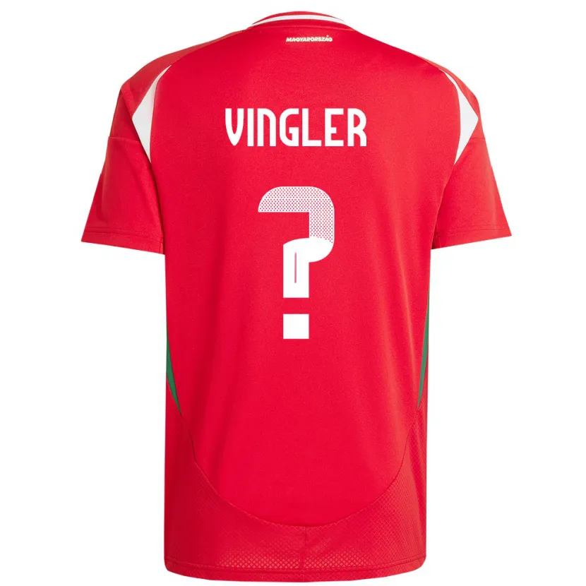 Danxen Børn Ungarn László Vingler #0 Rød Hjemmebane Spillertrøjer 24-26 Trøje T-Shirt