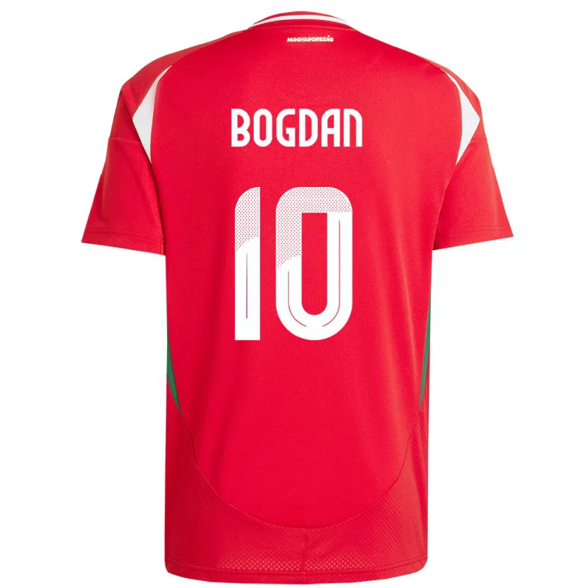 Danxen Børn Ungarn Hunor Bogdán #10 Rød Hjemmebane Spillertrøjer 24-26 Trøje T-Shirt