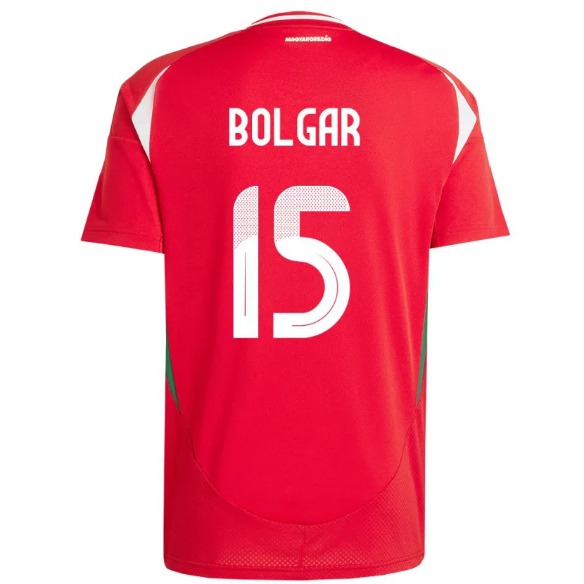 Danxen Børn Ungarn Botond Bolgár #15 Rød Hjemmebane Spillertrøjer 24-26 Trøje T-Shirt