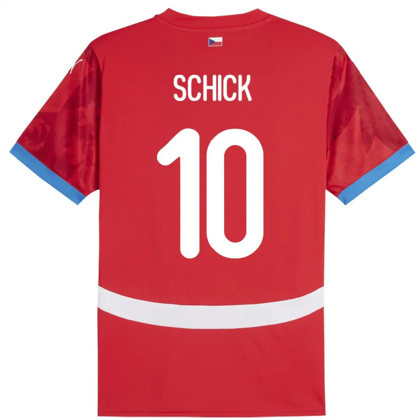 Danxen Børn Tjekkiet Patrik Schick #10 Rød Hjemmebane Spillertrøjer 24-26 Trøje T-Shirt