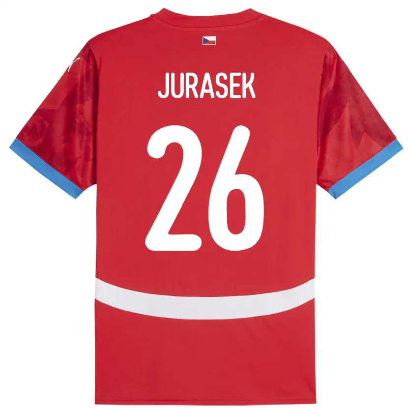 Danxen Børn Tjekkiet Matej Jurasek #26 Rød Hjemmebane Spillertrøjer 24-26 Trøje T-Shirt