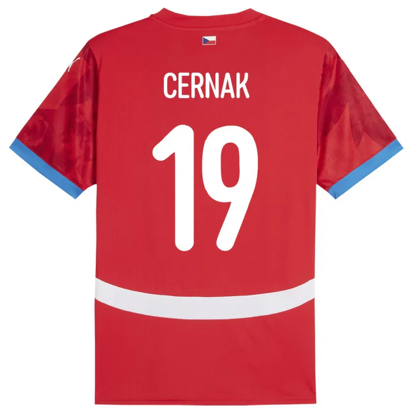 Danxen Børn Tjekkiet Michal Cernak #19 Rød Hjemmebane Spillertrøjer 24-26 Trøje T-Shirt